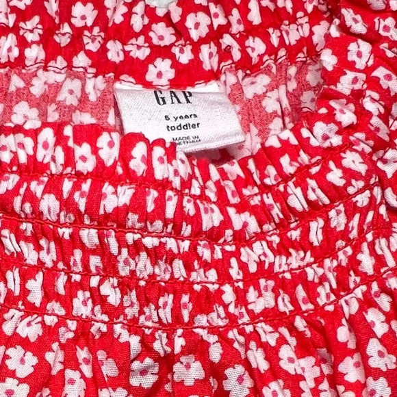 Girls red polka dot blouse with cap sleeves - Picture 5 of 6